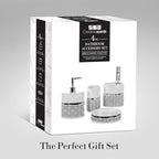 Creative Scents Mirror Damask Bathroom Accessory Set Complete - Image 6