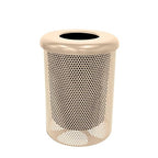 COATEDOUTDOORFURNITURE RFT-P-TAN Heavy Duty Round Trash Receptacle by CoatedOutdoorFurniture