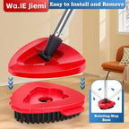 2 Pcs Full-Coverage Spin Mop Scrub Brush Heads and 1 Mop Base Part Replacement - Image 3