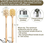 Bottle Brushes with Natural Bristles, 13-3/4 Inch Long Wood Handle Bottle Brush - Image 3
