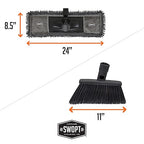 SWOPT 24” Microfiber Dust Mop, Angle Broom + 48” & 60" Steel Handles, Combo — - Image 6
