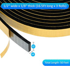 High Density Foam Weather Stripping Door Seal Strip Insulation Tape Roll - Image 2
