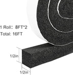 2 Rolls 1/2 Inch W 1/2 T Weather Stripping Air Conditioner Open Cell Foam Seal - Image 7