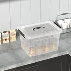 18 Quart Clear Plastic Storage Latching Bin - Image 6