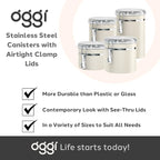 Oggi Stainless Steel Kitchen Canister 26 fl oz, Food Storage, Pantry Storage. - Image 7