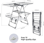 Clothes Drying Rack, Foldable 2-Level Laundry Racks - Image 3