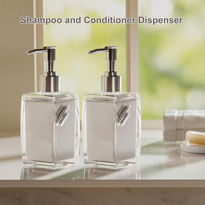 Black Soap Dispenser with Refillable Plastic Pump - Image 7