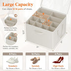 Lifewit Shoe Storage Organizer for Closet Fits 12-16 Pairs, Fabric Large Shoe - Image 2