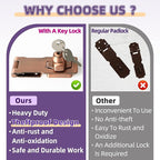 Alise Keyed Hasp Lock, 4 Inch Safety Packlock Clasp Hasp Lock Latch - Image 8