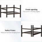 Heavy Duty Metal Cleaning Cart - Image 7