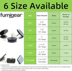 Furniture Glides Sliders-Furnigear PTFE Chair Leg Movers Sliders - Image 5