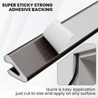 V Shape Foam Weather Stripping Door Frame Seal Strip 2Pcs×26FT Brown, Draft - Image 5