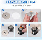 PATIKIL 3Set Round Door Stoppers, 60mm Stainless Steel Door Stop Doorstop Wedge - Image 5