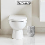 Escenzy Modern Bathroom Trash Can Silver Mosaic Glass 5L | 7" x 10" | Luxury - Image 4
