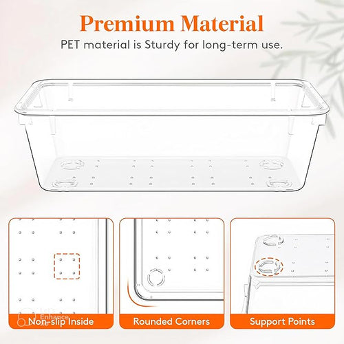 15-Pack Clear Drawer Organizer Set – Multi-Size Acrylic Storage Bins - Image 2