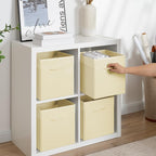 StorageWorks Beige Storage Cubes, 11 Inch Cube Storage Bins - Image 7