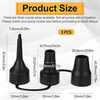 3 Sets Air Pump Nozzles Replacement Plastic Pump Nozzles 3 Sizes Inflatable - Image 2
