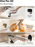 HOTO Handheld Short-Handle Electric Spin Scrubber, IPX7 Waterproof Cordless - Image 2