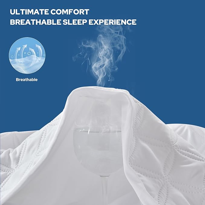 BEDLORE Waterproof Mattress Protector, King Size Noiseless Mattress Pad - Image 6
