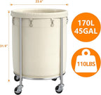 ELYKEN Laundry Basket with Wheels, 170L Rolling Laundry Hamper with Removable - Image 2
