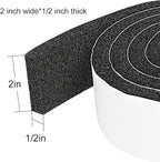 2 Rolls 2 Inch W 1/2 Inch T Weather Stripping Air Conditioner Open Cell Foam - Image 2