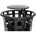 Global Industrial 24 Gallon Heavy-Duty Outdoor Metal Slatted Round Trash - Image 5
