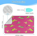 Pink Funny Crocodiles Ironing Mat Thickened Ironing Blanket Travel Portable - Image 2