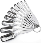 FANGSUN Stainless Steel Narrow Measuring Spoons, Heavy Duty Metal Measuring by FANGSUN