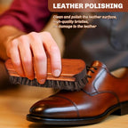 2 Pcs Horsehair Shine Shoes Brush Kit Polish Dauber Applicators Cleaning - Image 5