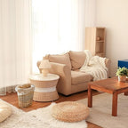 2 Pcs Wicker Trash Can with 50 Small Trash Bag Wicker Waste Woven Basket with - Image 5