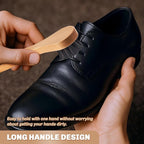 2 Pcs Horsehair Shine Shoes Brush Kit Polish Dauber Applicators Cleaning - Image 4