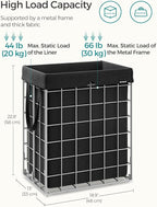 SONGMICS Laundry Hamper, 23.8 Gal. Laundry Basket, Collapsible Clothes Hamper - Image 5