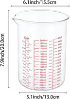High Borosilicate Glass Measuring Cup-V-Shaped Spout，Glass Measuring Beaker - Image 4