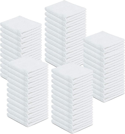 100% Cotton Terry Towels Cleaning Cloths Pack of 100 White Cotton Terry Cloth by CorporateHills