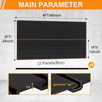 DoCred Slatwall Paneling Organizer, 4x2 FT PVC Garage Slat Wall Storage Systems - Image 2