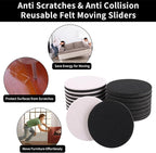 Ezprotekt 5" Round Felt Furniture Movers Sliders - Image 3