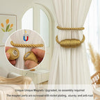Magnetic Curtain Tiebacks Rope Curtain Tie Backs - Image 3