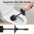Black Toilet Brush and Holder，Extra Long Handled Toilet Brush - Image 4
