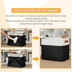 DULLEMELO Large Fabric Basket for Organizing, Collapsible Storage Bin for - Image 6
