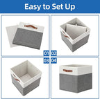 Temary Storage Cubes 12ﾗ12 Fabric Cube Storage Bins Foldable Storage Baskets - Image 7