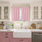 BGment Baby Pink Room Darkening Curtains 36 Inch Length - Image 2
