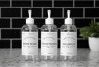 Clear Refillable Shampoo and Conditioner Bottles - Image 2