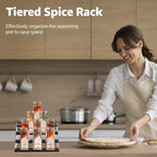 nianfeng Tiered Spice Rack, 4-Tier Spice Pantry Kitchen Cabinet Organizer - Image 5