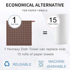 Homaxy 100% Cotton Terry Kitchen Dish Cloths, Ultra Soft and Absorbent Dish - Image 7