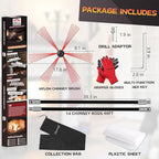 46 Feet Chimney Sweep Kit, Chimney Cleaning Kit - Image 2