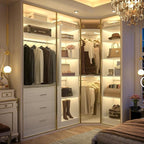 Corner Closet System with 3 Drawers, Corner Closet Organizer System with 13 - Image 3