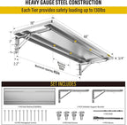 1.3x4ft Adjustable Rail Type Folding Storage Rack Shelf, Suitable - Image 3