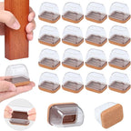 Ezprotekt 16 Pcs Rectangle Clear Silicone Chair Leg Floor Protectors by VisittheEzprotekt