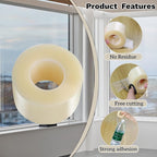 Transparent Window Seal Weather Sealing Tape 2 Inch x 35 Yards Weather - Image 3