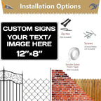 customizable sign, Aluminum Weatherproof Metal Sign Multiple Sizes Custom - Image 5